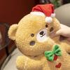 Cute Christmas Decor Brown Bear Plush Toy Biscuit Gingerbread Man Doll Soft Stuffed Cartoon Throw Pillow