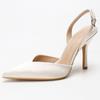 Pointed Toe Pumps Women Heeled Sandals Satin Elegant Slingback High Heels Women Concise Fashion Party Wedding Dress Shoes