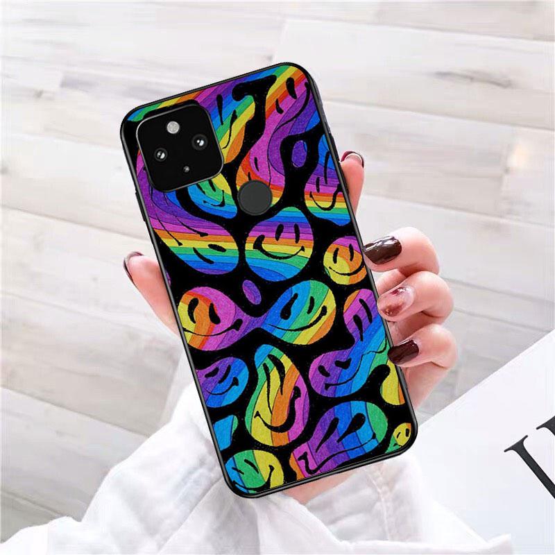 Trippy Smiley Face Phone Case for Google Pixel 7 Pro 7 6A 6 Pro 5A 4A 3A Pixel 4 XL Pixel 5 6 4 3 XL 3A XL 2 XL