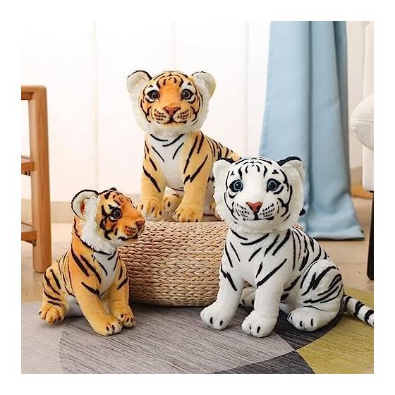 Tiger Plush Toy, Soothing Soft Toy, Animal Body Pillow, Small, Stuffed Toy, Co-Sleeping, Fluffy, Soft, Moe Goods, Decoration, Body Pillow, Stuffed