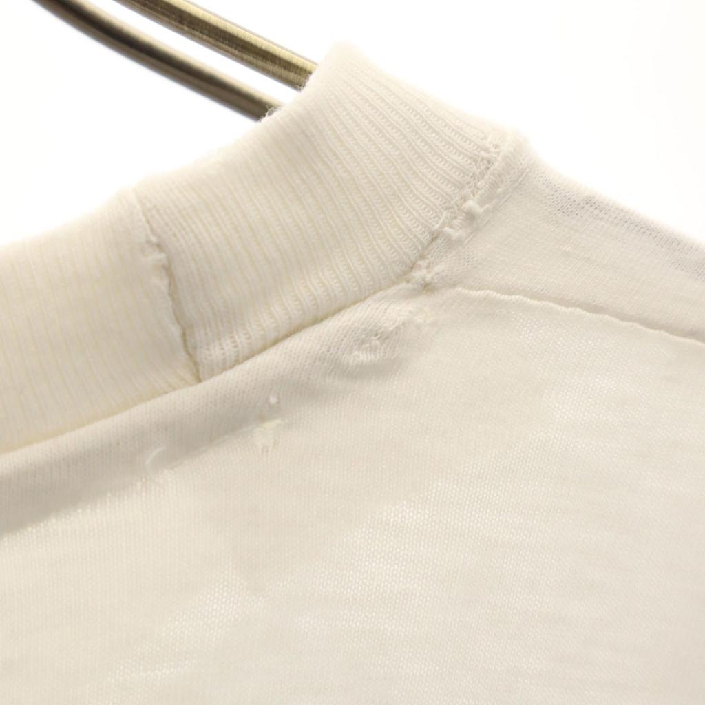 GAMMEL 90-talls Kortarmet T-skjorte Hvit system Enkeltsøm Herre Brukt