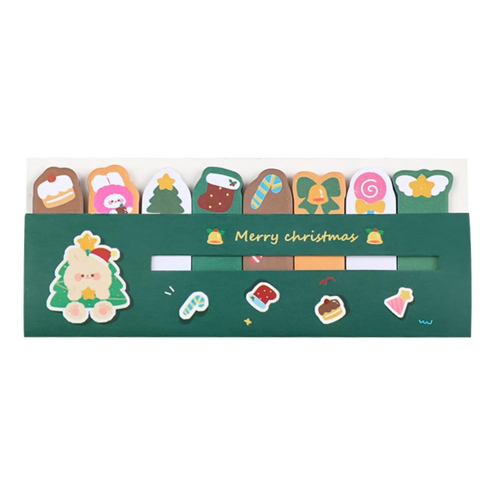 Cartoon Christmas Sticky Notes Notepad Bookmarks Study Supplies Christmas Memo Pad  Students