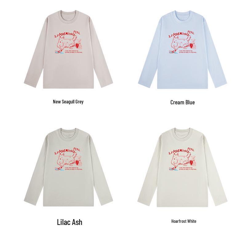Korean Style Women's Long Sleeve Cotton T-Shirt - Versatile, Casual, Loose Fit for Spring & Autumn.