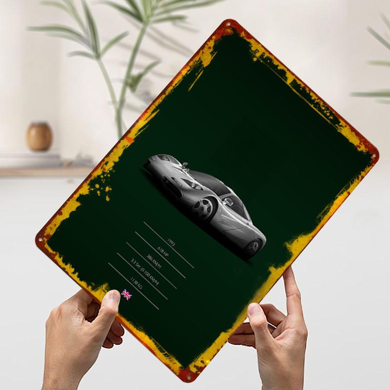 

1993 Sports Car F Racing Printed Poster Customized Wall Art Retro Vintage Metal Tin Signs for Garage Living Room Decoration Home 7.9x11.8In(20x30cm)