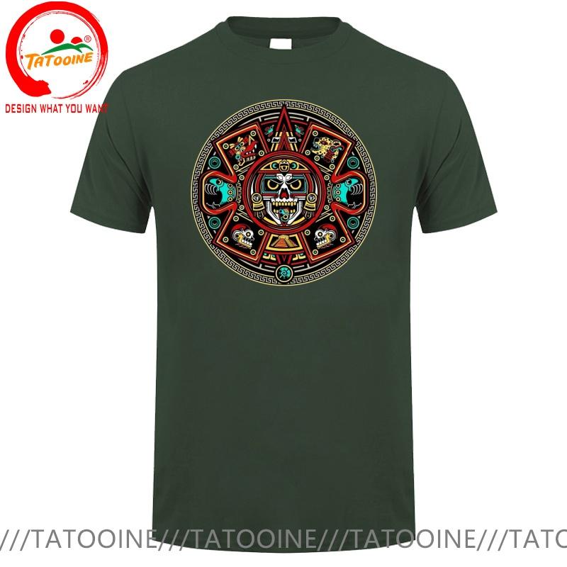 Lustiges Design Maya Azteken Kalender Kunst Sred Wams Unisex Mode Trendige Freizeitkleidung Stilvolle Oberteile T-Shirt Freizeit-T-Shirt Unisex