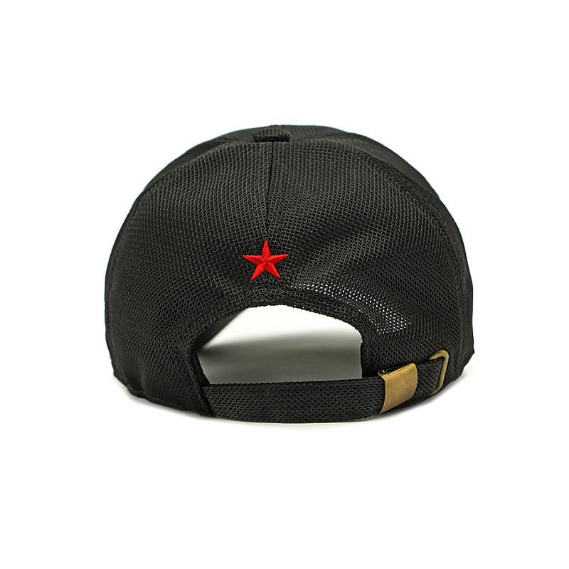 Men Summer Breathable Peaked Cap Mesh Sun Hat Three-Dimensional Embroidery Five-Pointed Star Baseball Cap