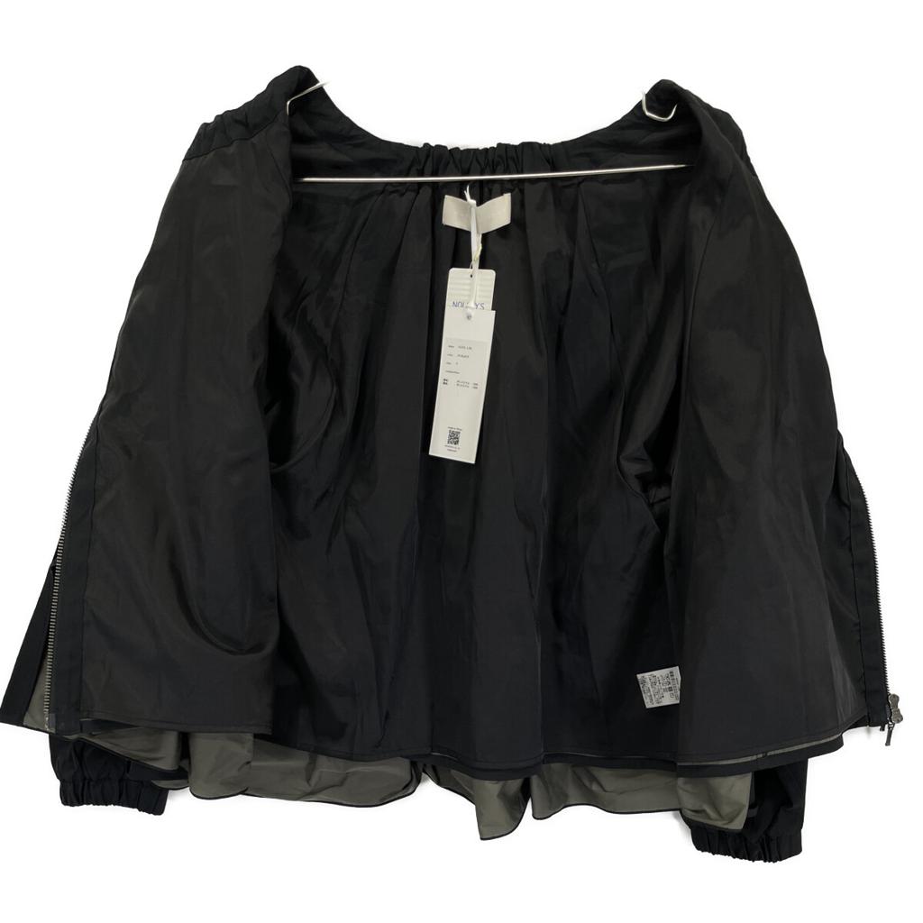 MARILYN MOON 25AW Black Spiral Taffeta Ruffle Blouson Jacket 38 blackUsed