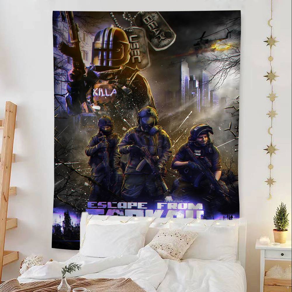 Tappezzeria da Parete Grande Stampata Gioco Escape From Tarkov Decorazione Murale Buddha Indiano Decorazione Murale Stregoneria Bohemien Hippie