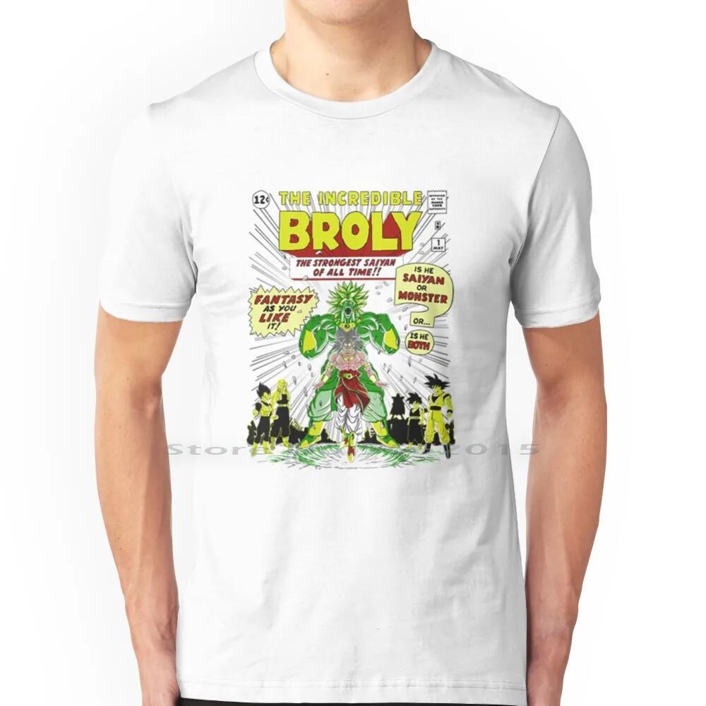 The Incredible Broly T Shirt 100 Cotton Rbrow Super Cartoons Animation Anime Manga Tv Z Broly Idea Quote Sayings Funny Humor