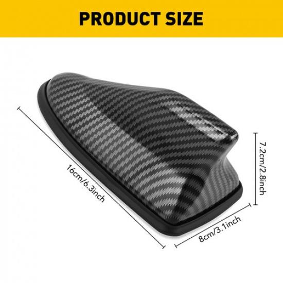 Carbon Fiber Antenna Car Roof Shark Fin Aerial Antenna AM/FM Signal Radio Aerial