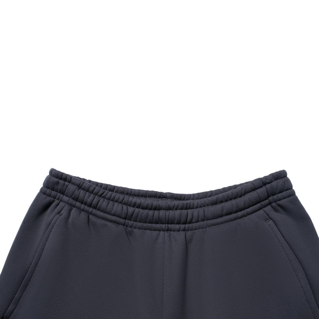 Li Ning Sports Lifestyle Series Solid Color Casual Fleece Straight Leg Mid Rise Versatile Knitted Sports Pants Men Pants Black Pine-Grey AKLU863-2