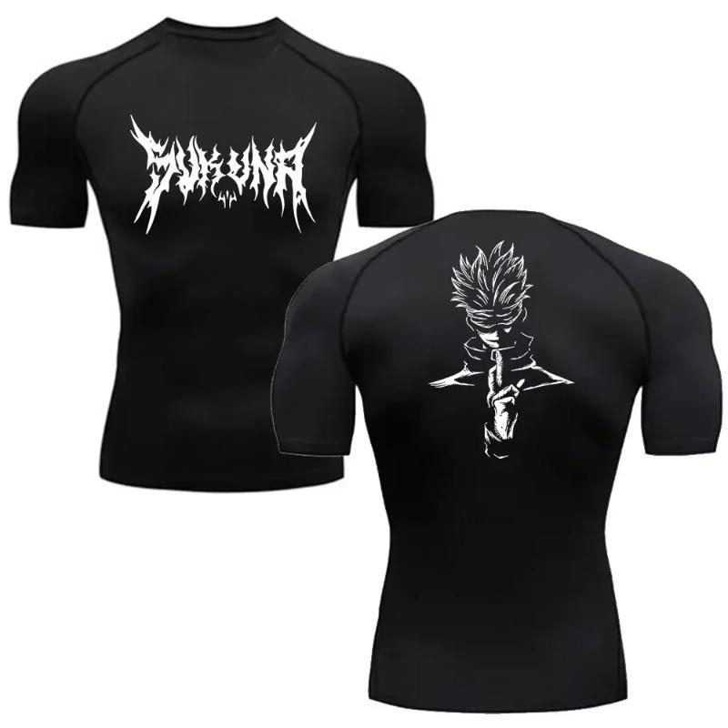 Men's Summer Fitness Gym Sports Running Sweat-Resistant T-Shirt Moisture-Wicking Compression Shirt Short Sleeve Sweat Absorbing Tight Fit