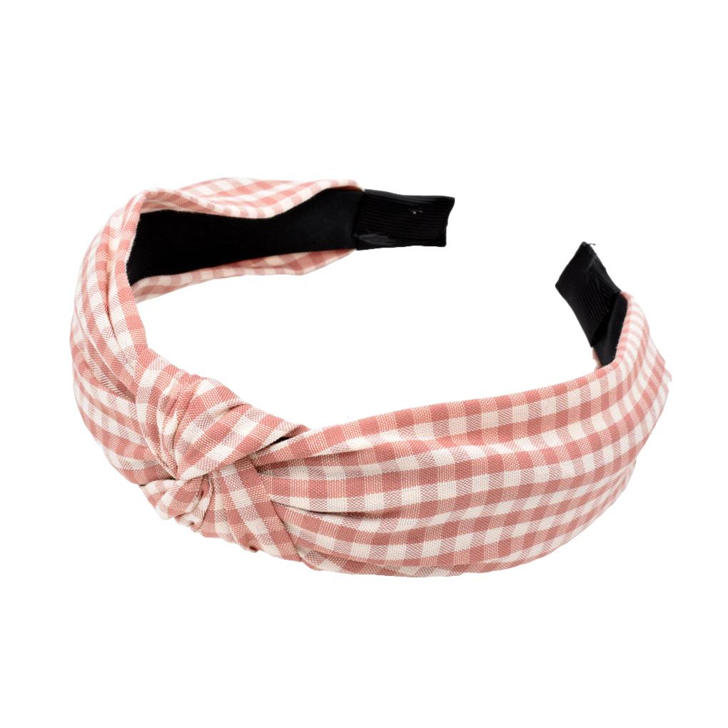 Hair Accessories Face Washing Supplies Knotted Headband Daily Wear Clothes Matching Accessory Sweet Plaid Hairband Adult Women