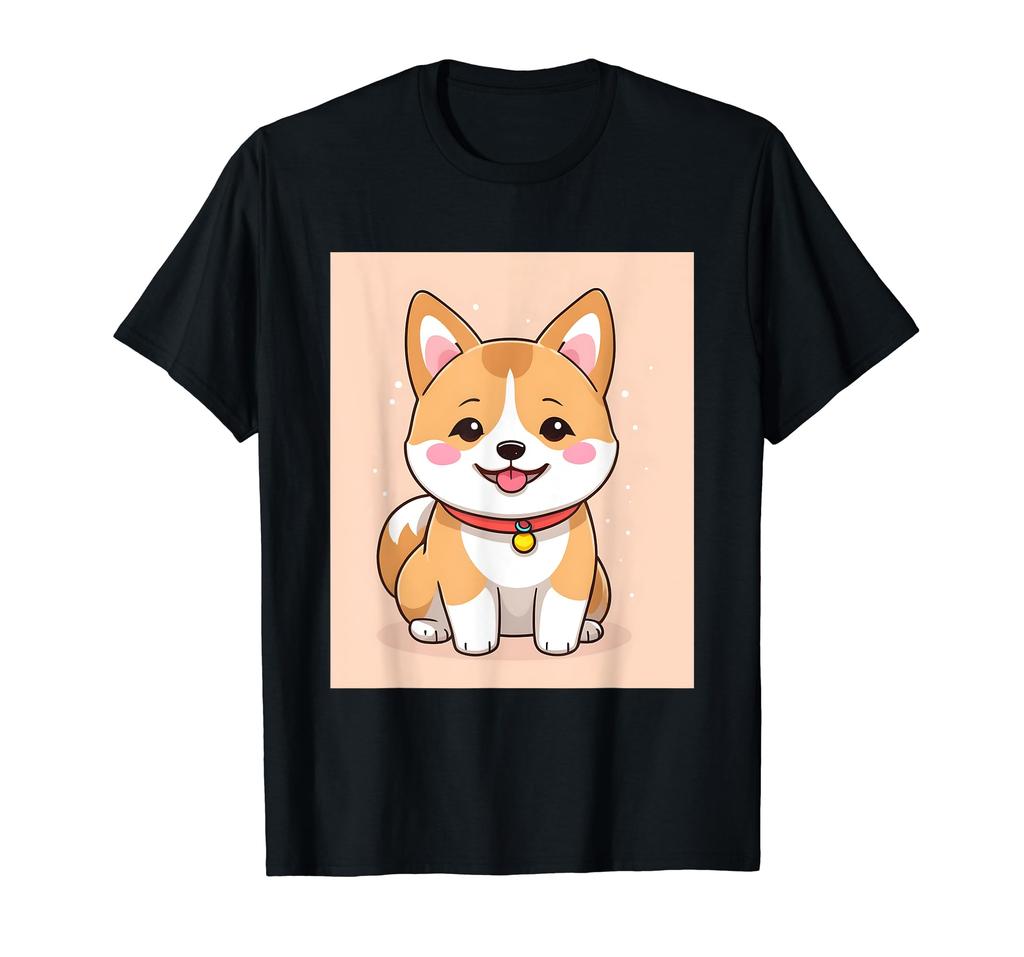 Shiba Vzor Kawaii, Pes, Inu, Roztomilý, Kibi, Japonský, Tričko