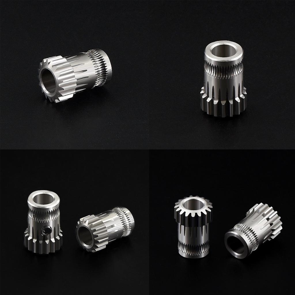 Aibecy 3D-skrivertilbehør Drivegear Dual Gear Drive Wheel Ekstruderutstyr uten toppwire for 3D-skriver Creality Ender 3 5 CR10 Pro CR10