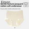 Women's Summer Jacquard Cotton Non Scratch 10A Antibacterial Extended Crotch Waist Triangle Briefs Einson