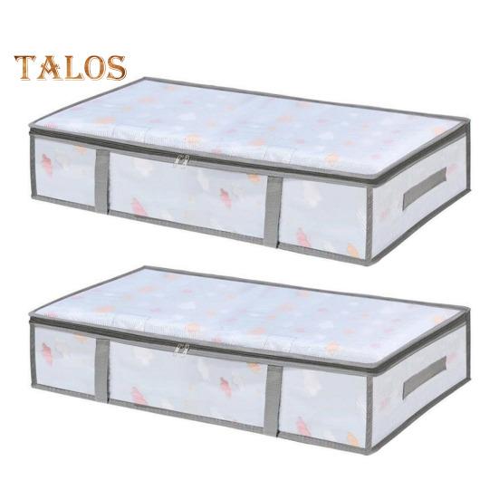 

Контейнер для хранения под кроватью, застежка-молния, прозрачный дизайн, большая вместимость, пылезащитный ящик для хранения подушек, одеял и одежды 2pcs