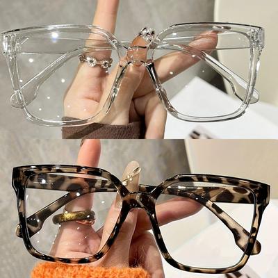 1PCS Light Frame Anti Blue Glasses Transparent Optical Glasses Women Men Square Eyewear Blocking Spectacle Eyeglasses