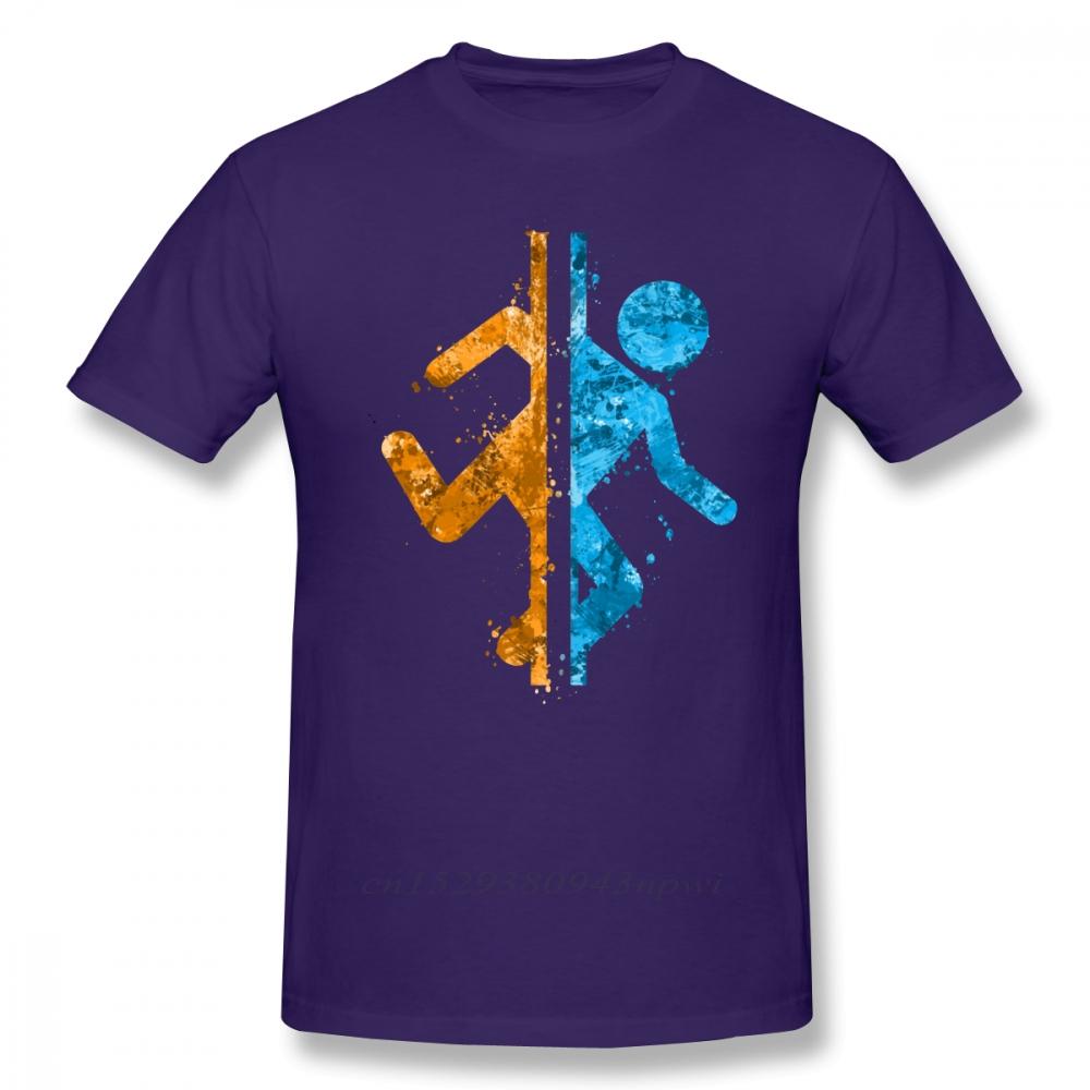 Portal T Shirt Portal Splatter TShirt Printed Casual Tee Shirt Mens Cute Cotton Short Sleeves Tshirt