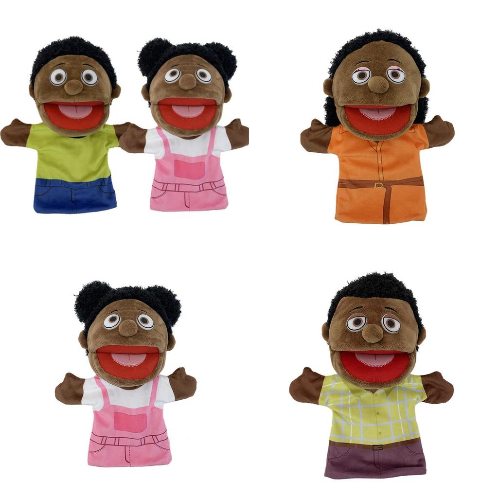 Cartoon Black Half Body Hand Puppet For Interactive Storytelling
