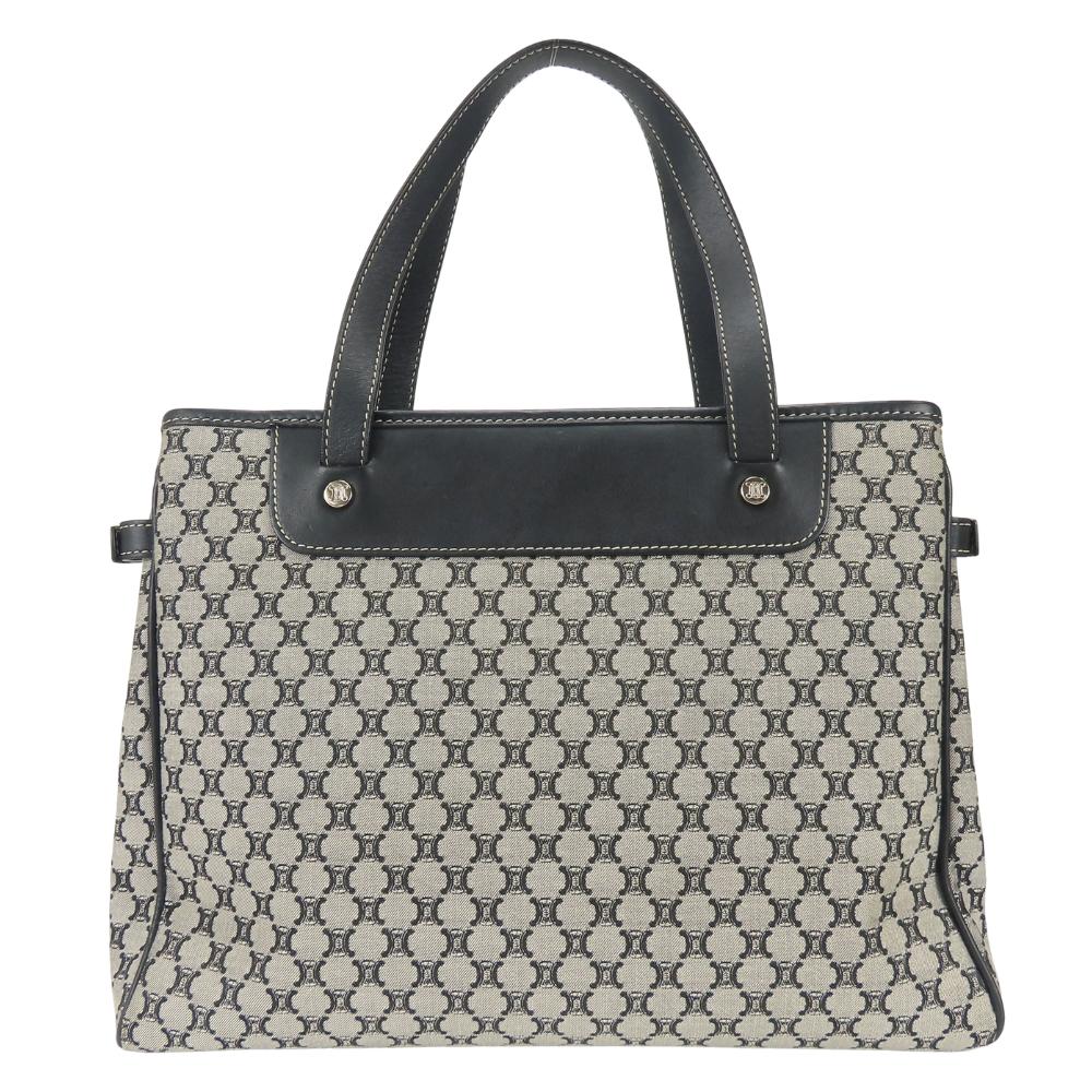 Used CELINE Tote Bag Macadam gray black simple