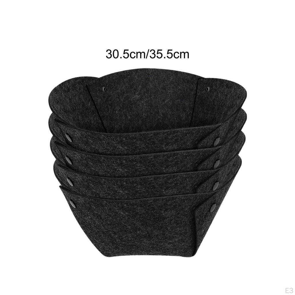 4 Pieces Hanging Flower Pot Liners Basket Linings Practical Breathable Felts for Yard