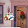 Paper Craft Christmas Door Hanger Oranments With Rope Christmas Party Supplies  New Year