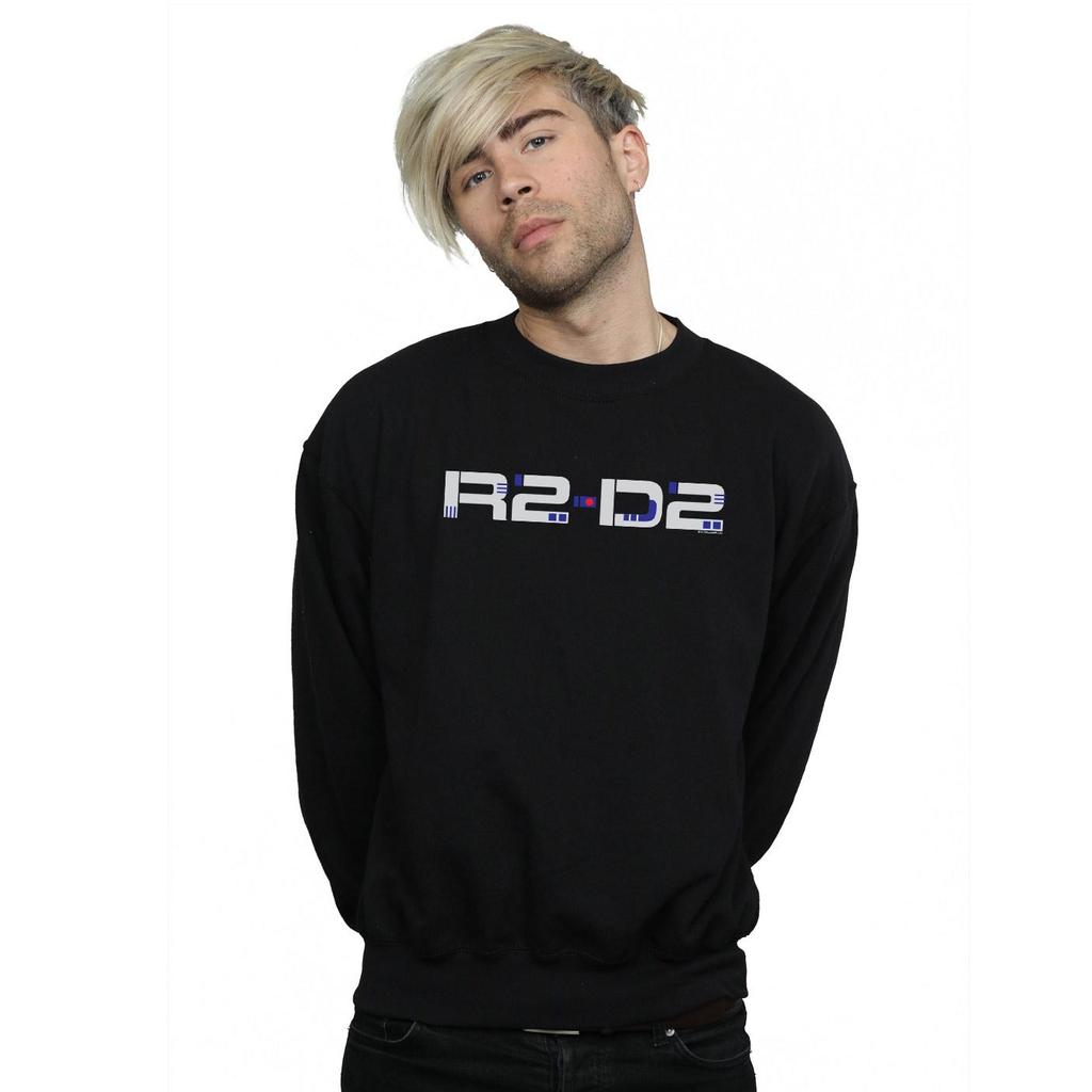 Star Wars Mens The Rise Of Skywalker R2-D2 Text Logo Sweatshirt