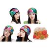 Handmade Cotton Brimless Hat Hollowout Flower Design Skull Hat Breathable Headwear For Female Travel and Photography