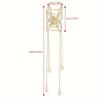 5.5cm Rhinestone Hollow Butterfly Pearl Tassel Hair Grab
