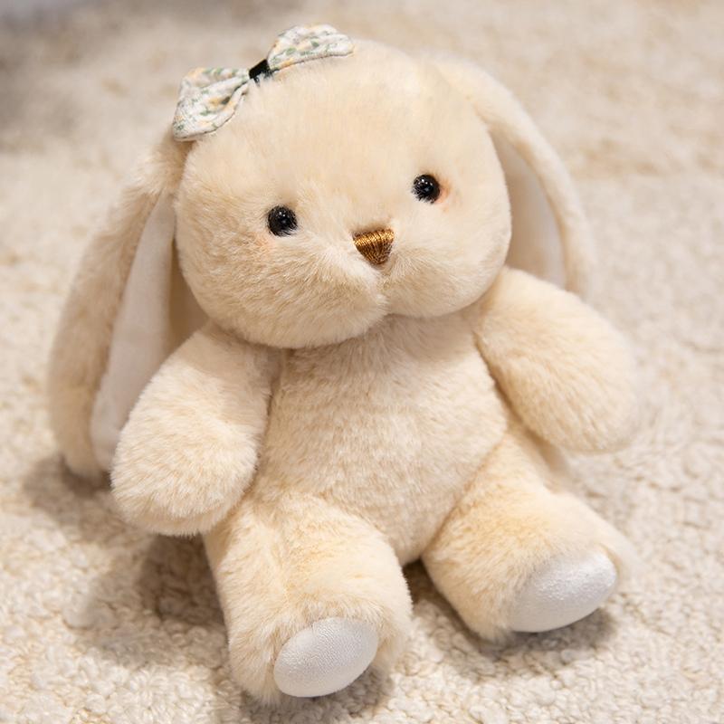 Cute Rabbit Doll Bowknot Rabbit Plushies Animal Ornaments Easter Bunny Stuffed Plush Toys Happy Easter Party Decor For Home