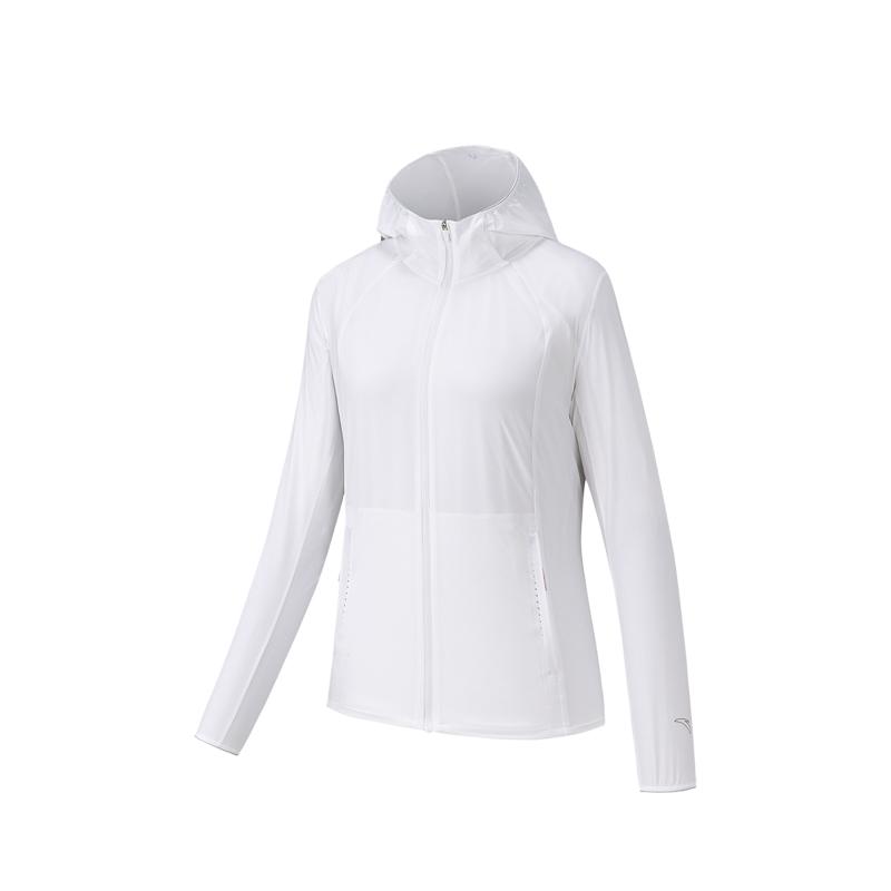 Anta Running Series Hooded Casual Simple Soft Versatile Breathable Quick-Dry Sun Protection Jacket Women jackets 162625604-1 S