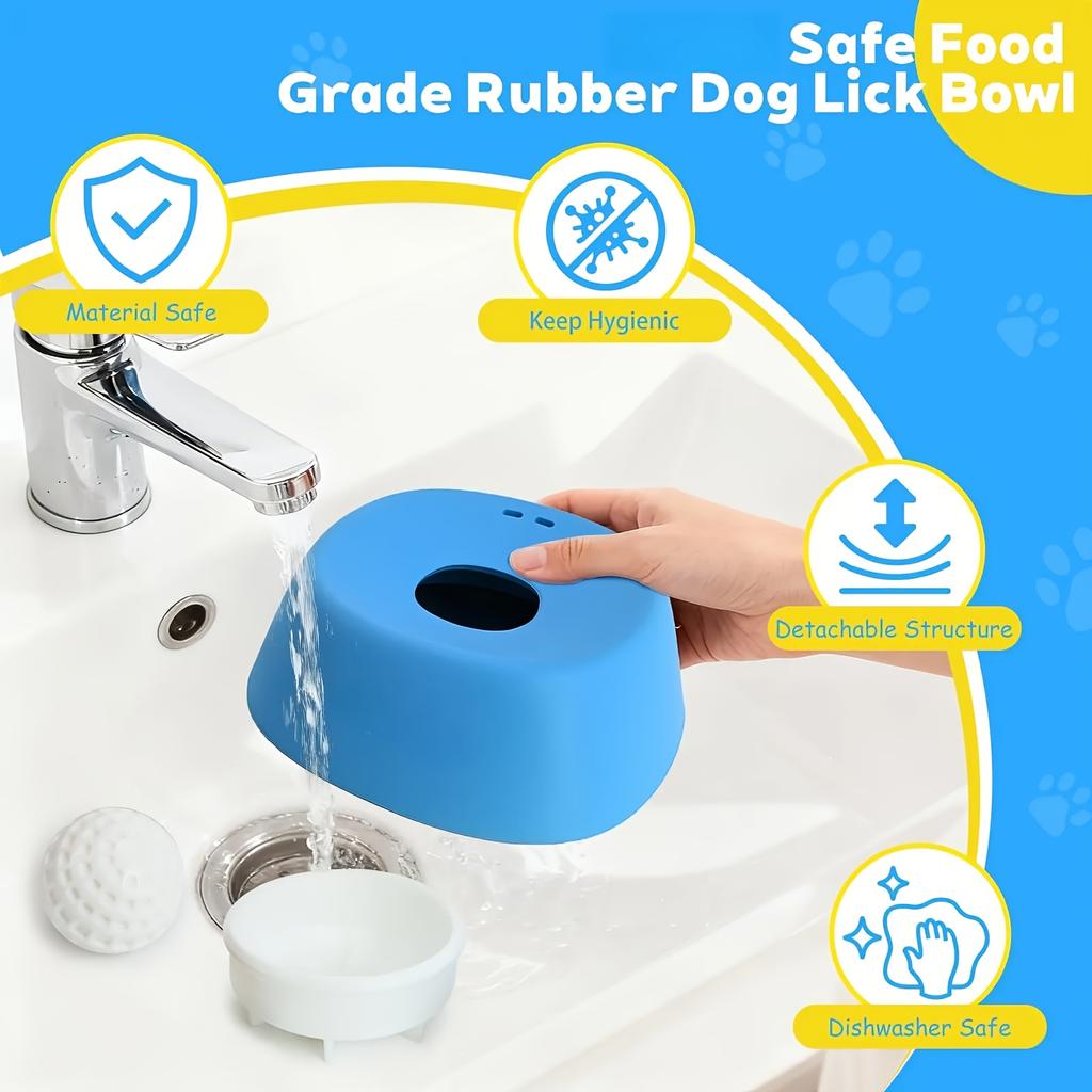 Benbuljong Hund Lick-skål, 3/4 Kopp Yoghurt Valp Lick-leksak för Stora Medel Små Raser Kosttillskott/Postoperativ Näring