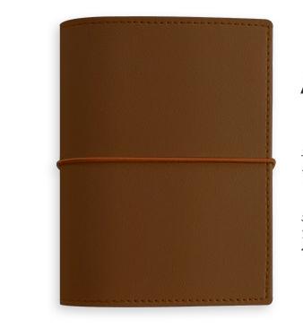 A7 Retro Pu Leather Binder 6 Ring Binder With 45 Sheets PU Clip-on Notebook Faux leather Loose Leaf Notebook Journal