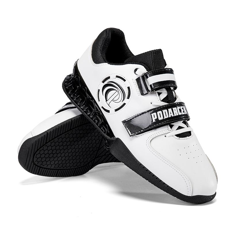 Men's Elastic Weightlifting Shoes Gym Squat Shoes Anti-slip Gym Strength Training Sneakers Breathable Fitness Sports Shoes