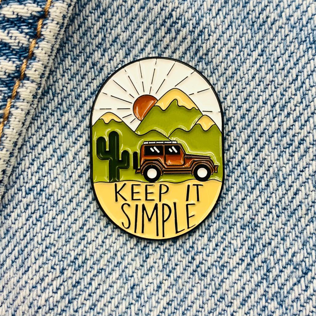 New Enamel Pin Adventure Camping Vacation Travel Metal Connector Gift Birthday 1 Piece