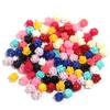 10Pcs/Lot Resin Beads 6 8 10 12 15mm Colorful Rose Shape Hole Size 1.5mm Beads For Charm Jewelry Making Diy Bracelet Necklace