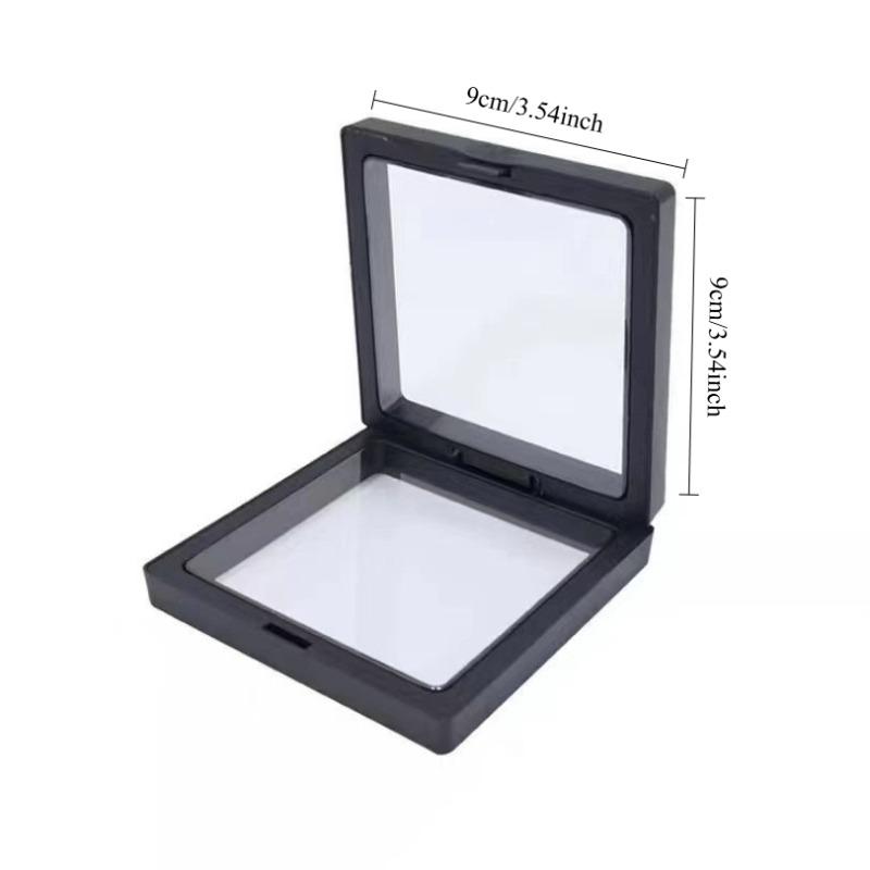Transparent Floating Display Box Pe Film Jewelry Storage Case For Ring Earring Necklace Bracelet Watch Collectible Gift