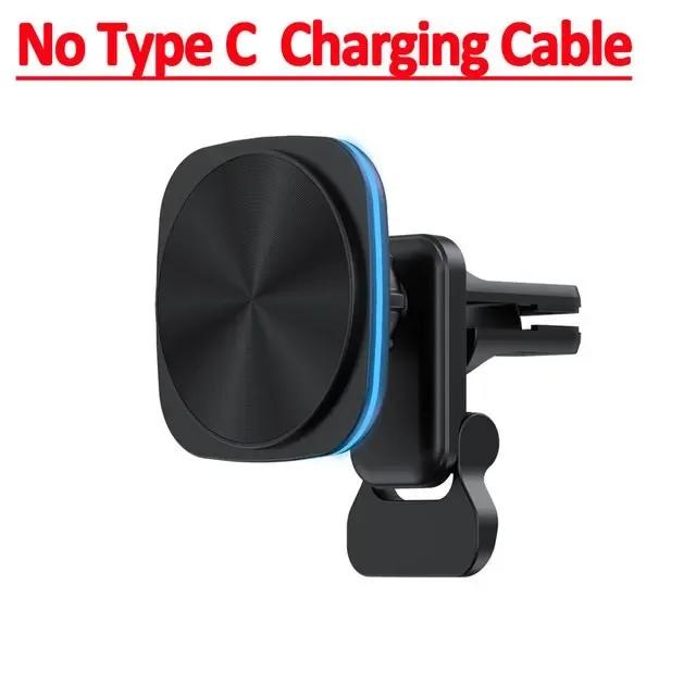 RGB Car Magnetic Phone Holder Stand 30W Wireless Charger Car Mount For iPhone 14 13 12 Pro Max Car Fast Charging Station Macsafe