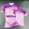 Morocco Football Jersey Purple Pink Gradient Print Short Sleeve T-shirt Men Women Sports Soccer Fan Casual Streetwear Unisex Tee