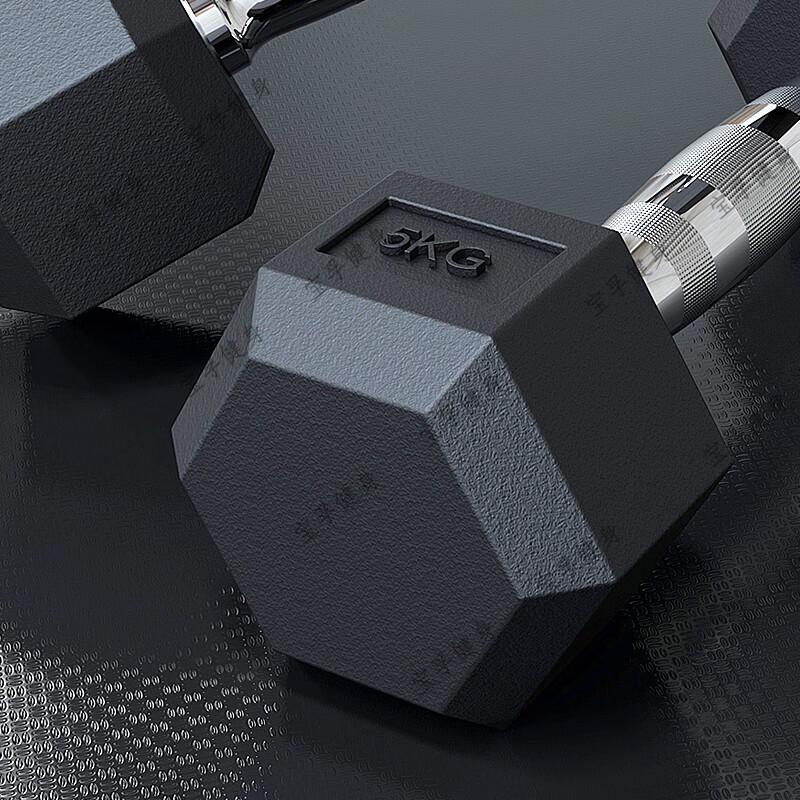 BaoFu Hex Rubber-Coated Dumbbell