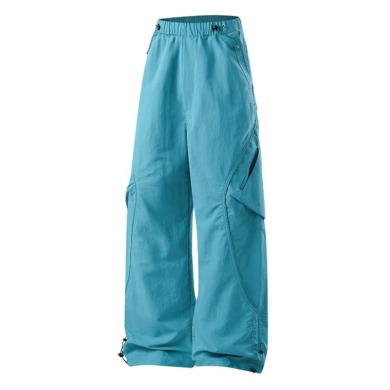 Pantaloni Assault Casual da Esterno Gamba Dritta Multitasche Stile Americano, Pantaloni da Paracadutista a Gamba Larga da Uomo, Pantaloni da Lavoro Multitasche