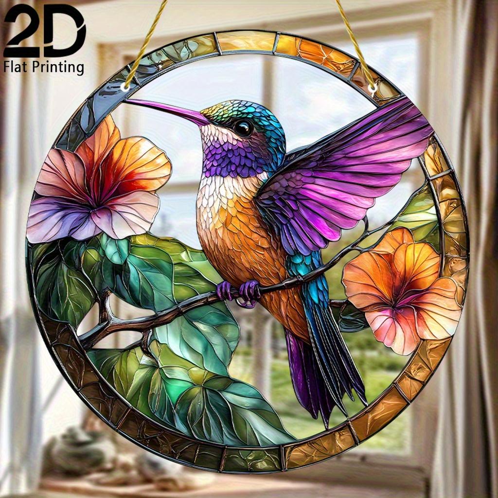 2D Flat Acrylic Is A Charming Hummingbird Decoration That Does Not Require Batteries/electricity. It Is A Unique Indoor/outdoor Decoration, Versatil
