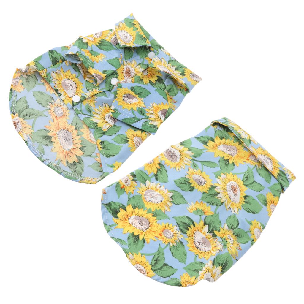 Pet T Shirts Fashionable Printing Breathable Loose Hem Sun Block Dog Summer Shirts for Pets Cats Dogs