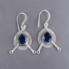 London Blue Topaz Gemstone Jewelry, 925 Solid Sterling Silver Earrings, Handmade Everyday Earrings For Wedding Gift