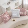 PV Velvet Sequin Embroidered Pillowcase French Light Luxury Metropolitan Pillow Home Living Room Sofa Decoration Pillow Waist Pillow Case