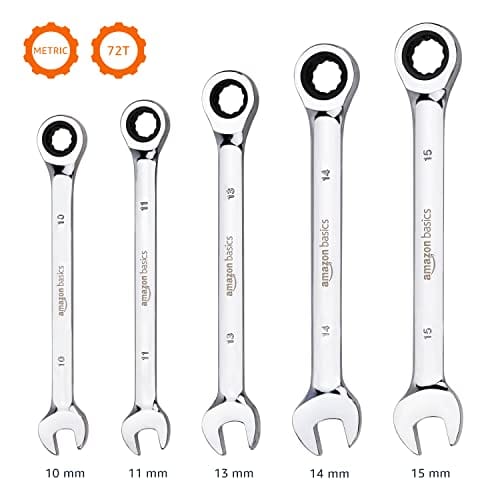 Basic Ratchet Wrench Set, Metric, 5 Pieces