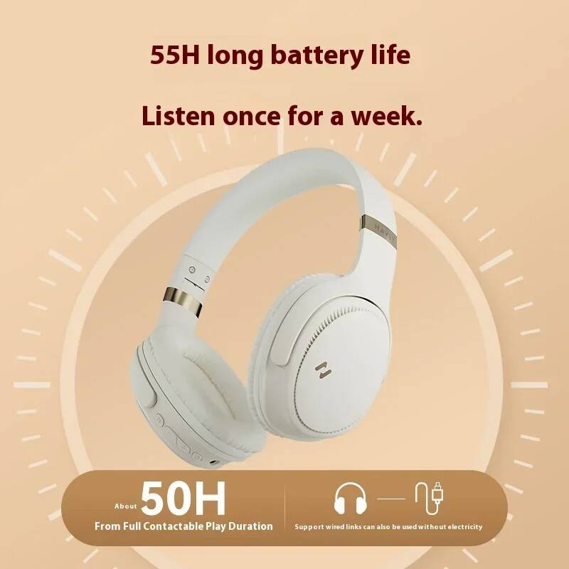 JYL TS Headworn BT5.3 Type-C 40mm Driver Noise-Cancelling Hi-Fi TF FM