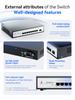 XikeStor 9 Port PoE Hub WEB Management Switch PoE Power 8 Port 1 Port 10G Security Security Camera AP VLAN Aggregation Splitter Hub Support 2.5G +
