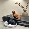 Yangyizhi 3D Printed Dachshund Sculpture, Miniature Dog Figurine, Matte Finish Statue, Artistic Pet Memorial Gift